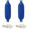 vidaXL Boat Fenders 2 pcs &Oslash; 16 x 58 cm Blue PVC
