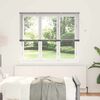 vidaXL Window Blind with Curtains Manual Silver Aluminium