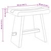 vidaXL Bathroom Stool Natural 50 x 30 x 45 cm Natural Wood