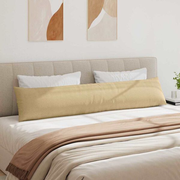 vidaXL Sofa Pillows 2 pcs Grey Green 200 x 40 cm Corduroy Fabric