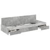 vidaXL Bed Frame with Door Concrete Grey 100 x 200 cm Engineered Wood