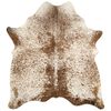 vidaXL Real Cowhide Rug Brown and White 180x220 cm