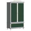 vidaXL Chalkboard Wardrobe with Drawer Grey and white Engineered wood