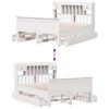 vidaXL Bookcase Bed without Mattress White 160x200 cm Solid Wood Pine
