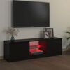 vidaXL TV Cabinet with LED Lights Black 120x30x36 cm