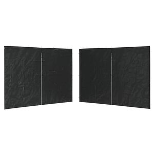 vidaXL Party Tent Sidewall 2 pcs with Zipper PE Anthracite