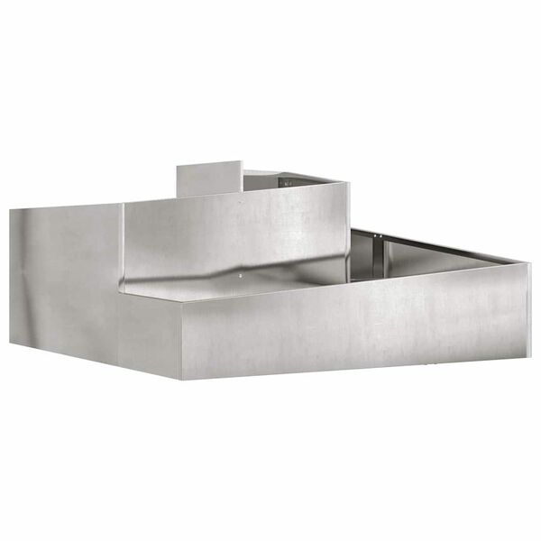 vidaXL Garden Planter Silver 100 x 100 x 50 cm Stainless Steel