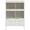 vidaXL Highboard White 68x39x101.5 cm Steel