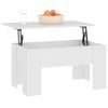 vidaXL Coffee Table White 79x49x41 cm Engineered Wood