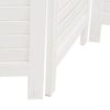 vidaXL Room Divider&nbsp;5 Panels White Solid Wood Paulownia