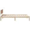 vidaXL Bed Frame with Headboard Natural 90 x 200 cm Solid Pine Wood
