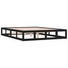 vidaXL Bed Frame without Mattress Black 140x190 cm Solid Wood