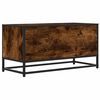 vidaXL TV Cabinet Smoked Oak 80x34.5x40 cm Engineered Wood and Metal