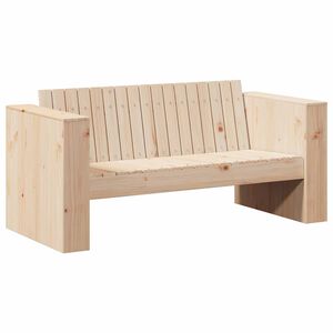 vidaXL Garden Sofa Natural 134 x 60 x 62 cm Solid Pine Wood