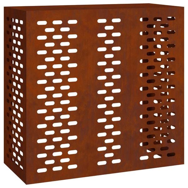 vidaXL Air Conditioner Cover Rusty 110 x 50 x 105 cm Weathering Steel
