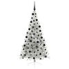 vidaXL Artificial Pre-lit Christmas Tree Silver 210 cm PET