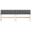 vidaXL Upholstered Headboard Dark Grey 200 cm Solid Pine Wood