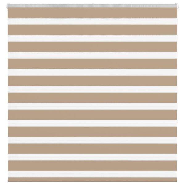 vidaXL Zebra Blind Sand Brown 140x150 cm Fabric Width 135.9 cm Polyester