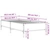vidaXL Bed Frame without Mattress Grey Sonoma 100x200 cm