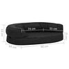 vidaXL Ergonomic Dog Bed Mattress 90x64 cm Linen Look Fleece Black