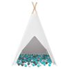 vidaXL Teepee Tent White 120 x 120 x 150 cm Fabric and Plastic