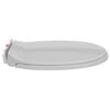 vidaXL Soft-Close Toilet Seat Quick Release Light Grey Oval