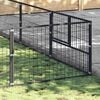 vidaXL Dog Kennel Black 45 m&sup2; Steel