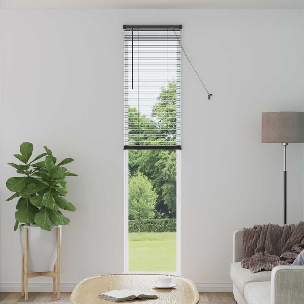 vidaXL Venetian Blind Manual Adjustable Silver Grey 213 x 40 cm PVC