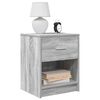 vidaXL Bedside Cabinets 2 pcs with Drawer Grey Sonoma 40x34x50 cm