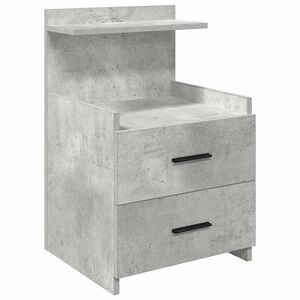 vidaXL Bedside Cabinet with 2 Drawers Concrete Grey 40x36.5x62 cm