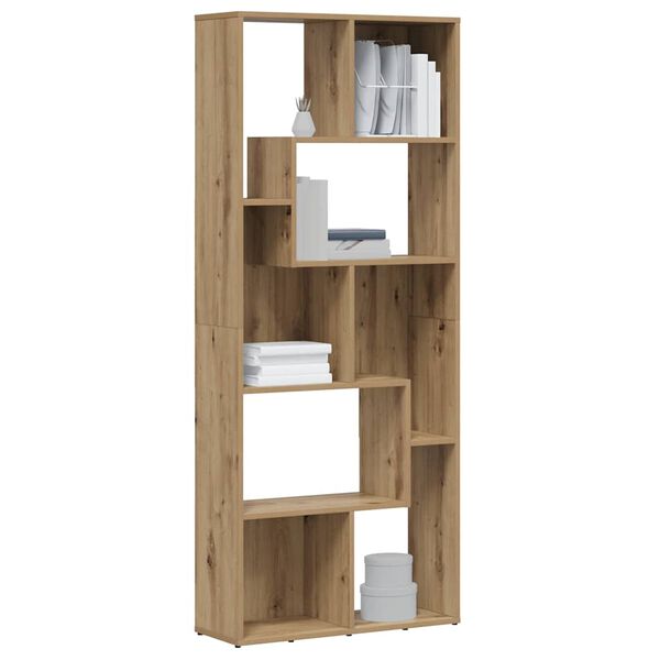 vidaXL Bookcase Artisan Oak 67x24x161 cm Engineered Wood