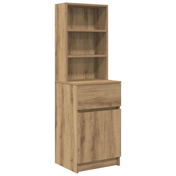 vidaXL Bedside Cabinet Artisan Oak 39x35x125 cm Engineered Wood