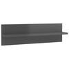 vidaXL Wall Shelf 2 pcs High Gloss Grey 60x11.5x18 cm Engineered Wood