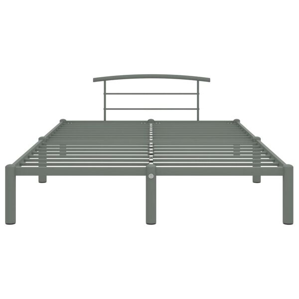 vidaXL Bed Frame without Mattress Grey Metal 120x200 cm