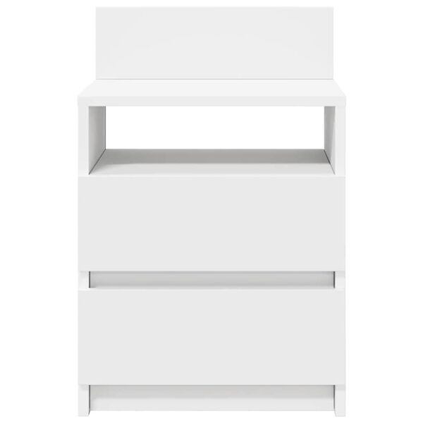 vidaXL Bedside Cabinet with 2 Drawers White 40x33x60 cm