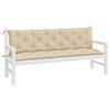 vidaXL Garden Bench Cushions 2pcs Beige 180x50x7cm Oxford Fabric