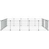vidaXL 20-Panel Pet Cage with Door Black 35x35 cm Steel