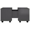 vidaXL Coffee Table High Gloss Grey 60x60x38 cm Engineered Wood