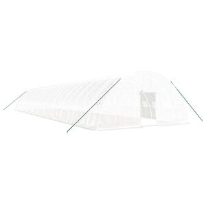 vidaXL Greenhouse with Steel Frame White 132 m&sup2; 22x6x2.85 m