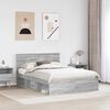 vidaXL Bed Frame Grey Sonoma 140 x 190 cm Engineered wood