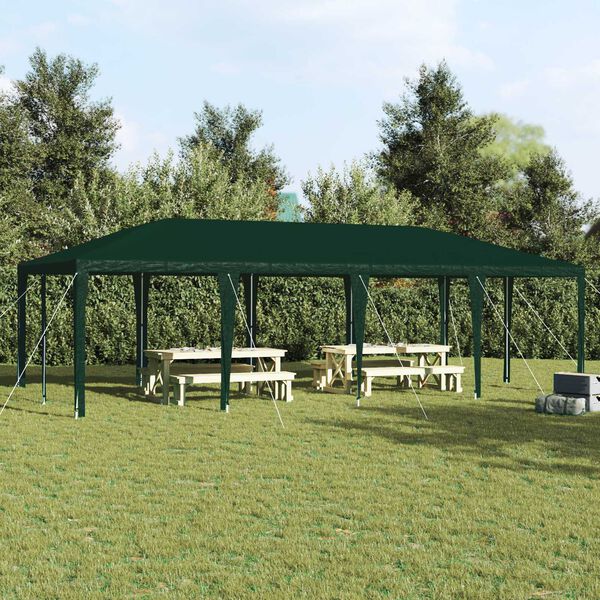 vidaXL Party Tent Green 800 x 400 x 266 cm Polyethylene and Steel