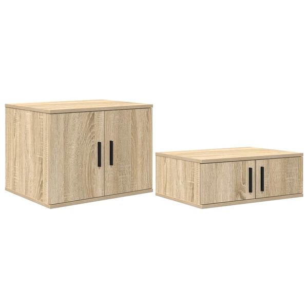 vidaXL Storage Cabinet 2 pcs Sonoma Oak 103 x 41 x 40 cm
