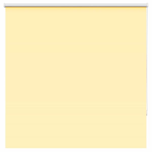 vidaXL Roller Blind Blackout Yellow 130x130 cm Fabric Width 126.6 cm Polyester