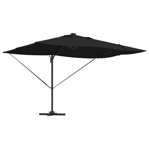 vidaXL Umbrella Black 352 x 251 x 265 cm Polyester and Aluminium