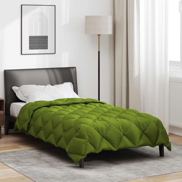 vidaXL Winter Duvet Green 220 x 140 cm Microfiber