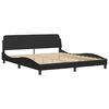 vidaXL Bed Frame "Dover" Black 180x200 cm Super King Faux Leather
