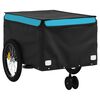 vidaXL Bike Trailer Black and Blue 45 kg Iron