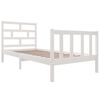vidaXL Bed Frame without Mattress White Solid Wood 90x200 cm (810068+814175)