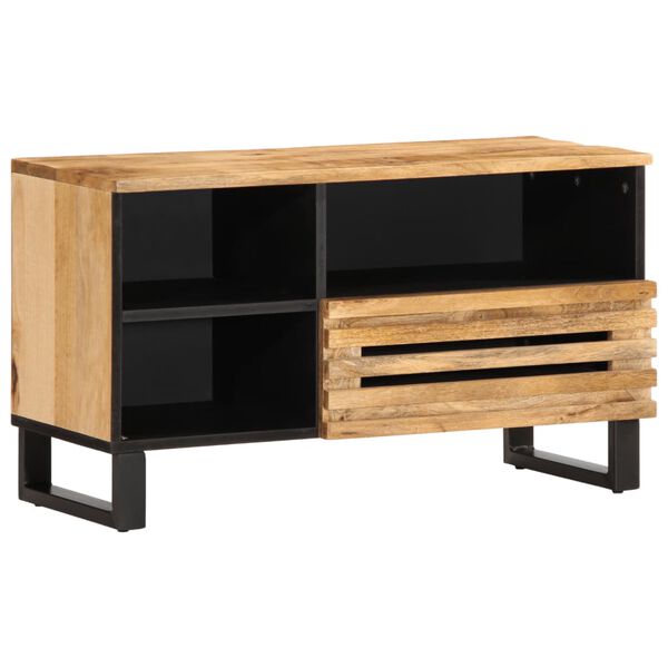 vidaXL TV Cabinet 80x34x46 cm Solid Wood Rough Mango