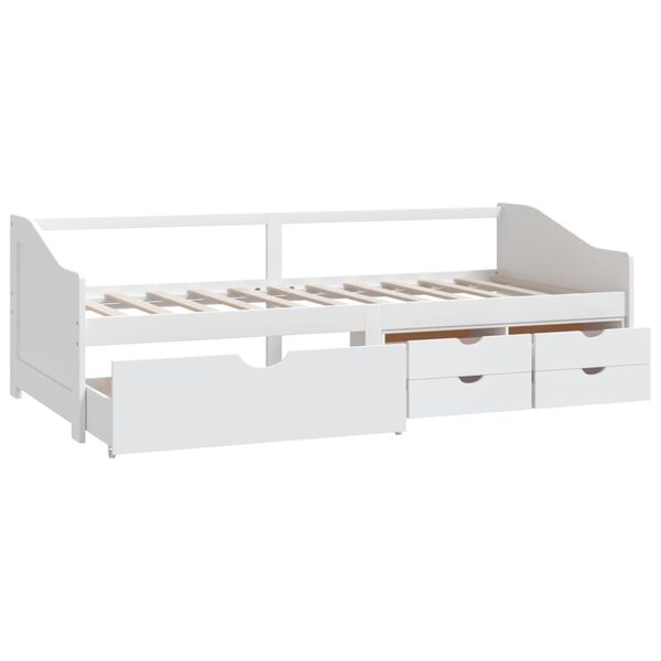 vidaXL 3-Seater Day Bed without Mattress White Solid Pinewood 90x200cm